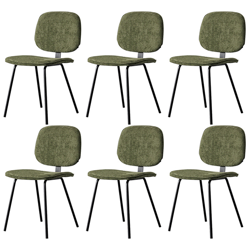 Home Scandinavian Side Chair Open Back Upholstered Metal Dining Room Chair Blackish Green 6 Piece Set Clearhalo ' kitchen&dining_furn' 'Dining Chairs' 'Dining Tables & Seating' 'dining_chair' 'furn' 'furn_dining_chair' 'Furniture' 'furniture_dining_chair' 'Kitchen & Dining Furniture' 'kitchen' 3825912