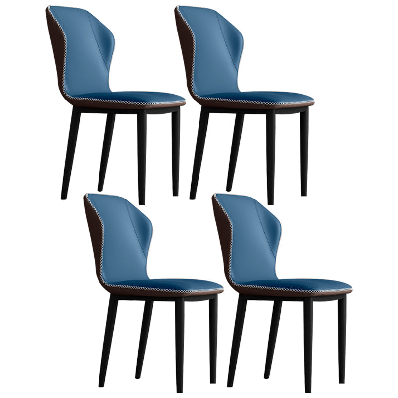 Upholstered Scandinavian Home Side Chair Wingback Matte Finish Dining Chair Sky Blue 4 Piece Set Clearhalo ' kitchen&dining_furn' 'Dining Chairs' 'Dining Tables & Seating' 'dining_chair' 'furn' 'furn_dining_chair' 'Furniture' 'furniture_dining_chair' 'Kitchen & Dining Furniture' 'kitchen' 3827560
