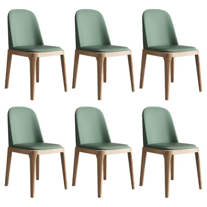 Scandinavian Home Side Chair Solid Back Wood Upholstered Dining Room Chair Blackish Green 6 Piece Set Clearhalo ' kitchen&dining_furn' 'Dining Chairs' 'Dining Tables & Seating' 'dining_chair' 'furn' 'furn_dining_chair' 'Furniture' 'furniture_dining_chair' 'Kitchen & Dining Furniture' 'kitchen' 3852059