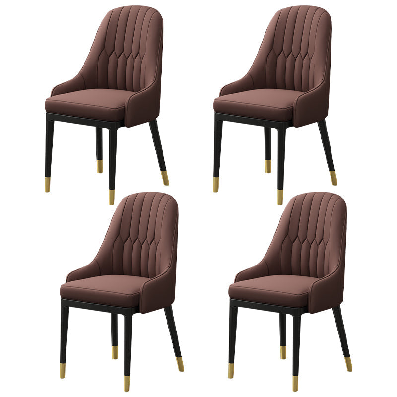 Metal Scandinavian Style Dining Chair Parsons Dining Room Arm Chair for Home Coffee 4 Piece Set Clearhalo ' kitchen&dining_furn' 'Dining Chairs' 'Dining Tables & Seating' 'dining_chair' 'furn' 'furn_dining_chair' 'Furniture' 'furniture_dining_chair' 'Kitchen & Dining Furniture' 'kitchen' 3852172