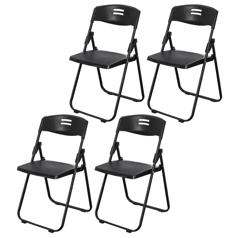 Contemporary Metal Plastic Home Side Chair Armless Open Back Dining Side Chair Black 4 Piece Set Clearhalo ' kitchen&dining_furn' 'Dining Chairs' 'Dining Tables & Seating' 'dining_chair' 'furn' 'furn_dining_chair' 'Furniture' 'furniture_dining_chair' 'Kitchen & Dining Furniture' 'kitchen' 3853813