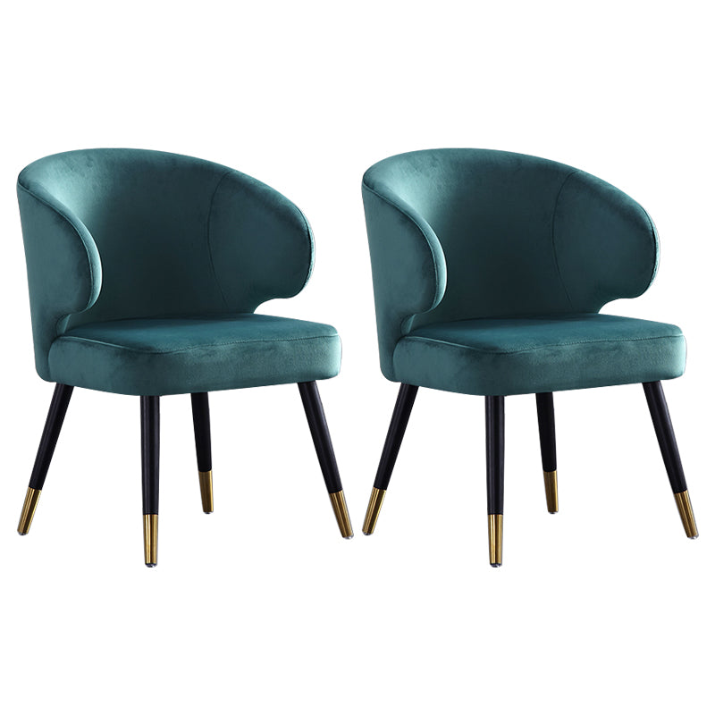 Modern Style Wingback Dining Chairs Velvet Upholstered Dining Chairs for Home Use (Set of 2) Green Clearhalo ' kitchen&dining_furn' 'Dining Chairs' 'Dining Tables & Seating' 'dining_chair' 'furn' 'furn_dining_chair' 'Furniture' 'furniture_dining_chair' 'Kitchen & Dining Furniture' 'kitchen' 3858876