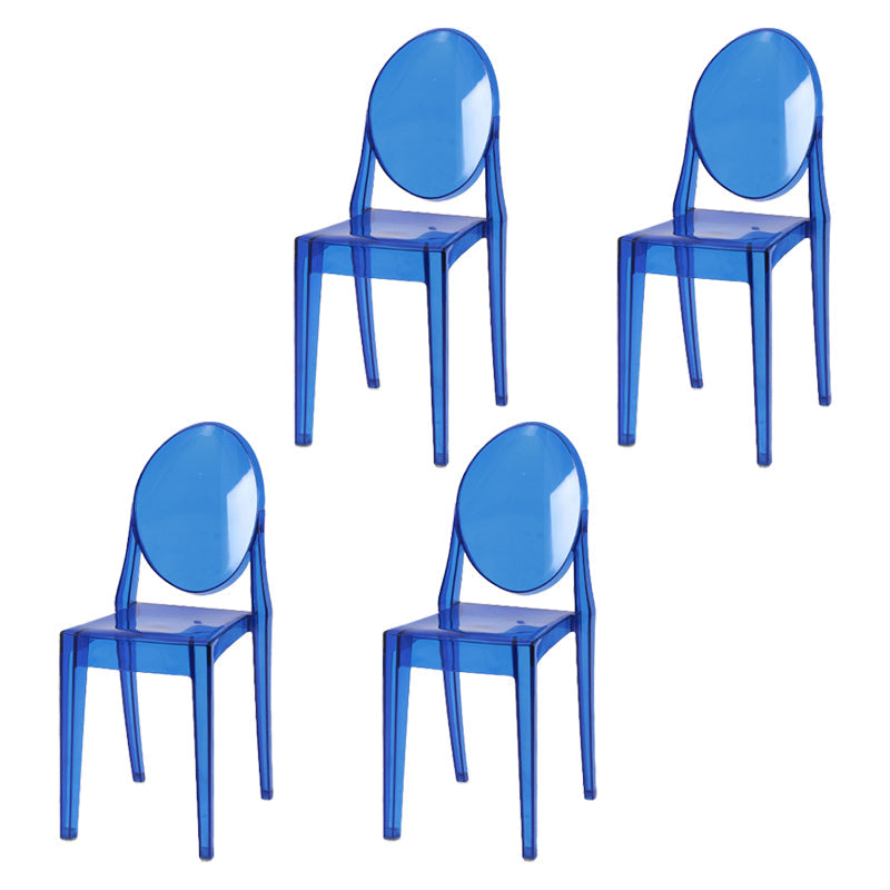 Scandinavian Style Plastic Chair Set Kitchen Dining Room Open Back Side Chairs Blue 4 Piece Set Clearhalo ' kitchen&dining_furn' 'Dining Chairs' 'Dining Tables & Seating' 'dining_chair' 'furn' 'furn_dining_chair' 'Furniture' 'furniture_dining_chair' 'Kitchen & Dining Furniture' 'kitchen' 3859238