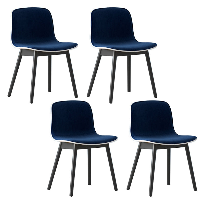 Wood Scandinavian Coffee Shop Chair Parsons Matte Finish Dining Chair (Set of 4) Blue Black Clearhalo ' kitchen&dining_furn' 'Dining Chairs' 'Dining Tables & Seating' 'dining_chair' 'furn' 'furn_dining_chair' 'Furniture' 'furniture_dining_chair' 'Kitchen & Dining Furniture' 'kitchen' 3859511