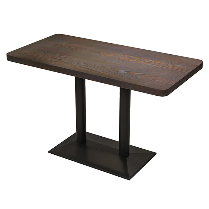 Industrial Style Wooden Dinner Room Kitchen Table Brown Table with Black Frame Rectangle Without Chairs Clearhalo ' dining_table' 'Dining Tables & Seating' 'Dining Tables' 'furn' 'furn_dining_table' 'Furniture' 'furniture_dining_table' 'Kitchen & Dining Furniture' 'kitchen&dining_furn' 'kitchen' 'kitchen_dining_table' 3864561