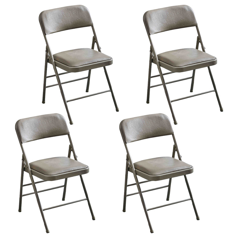 Contemporary Metal Dining Chair Home Armless Folding Open Back Dining Side Chair Camel 4 Piece Set Clearhalo ' kitchen&dining_furn' 'Dining Chairs' 'Dining Tables & Seating' 'dining_chair' 'furn' 'furn_dining_chair' 'Furniture' 'furniture_dining_chair' 'Kitchen & Dining Furniture' 'kitchen' 3872078