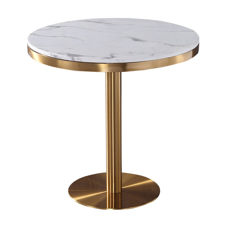 Luxury Style Marble Scratch Resistant Dining Table Single Pedestal Base Round Table for Home White Without Chairs Clearhalo ' dining_table' 'Dining Tables & Seating' 'Dining Tables' 'furn' 'furn_dining_table' 'Furniture' 'furniture_dining_table' 'Kitchen & Dining Furniture' 'kitchen&dining_furn' 'kitchen' 'kitchen_dining_table' 3875933