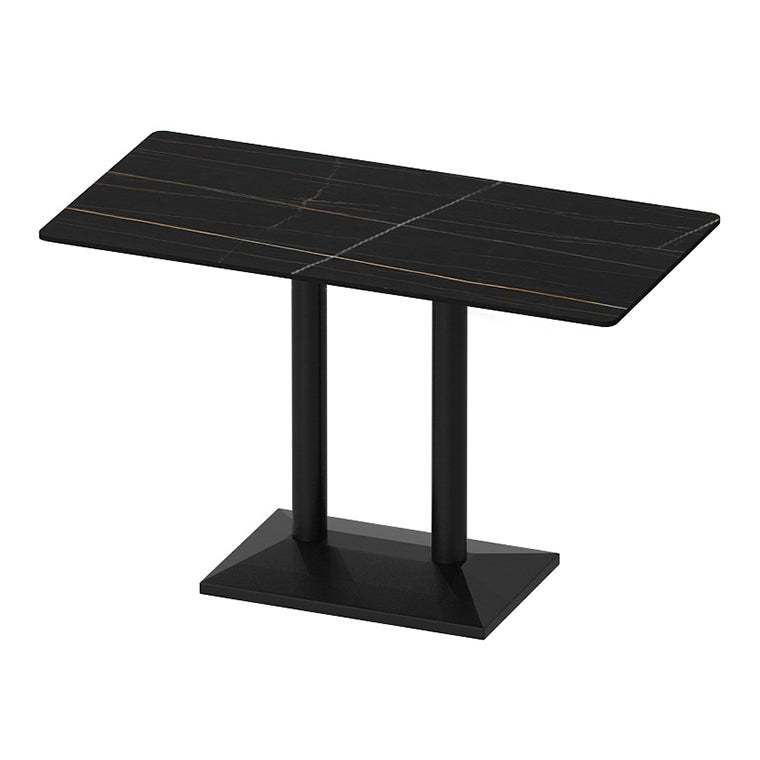 Industrial Sintered Stone Dinner Room Kitchen Table Black Table for Dining Room Rectangle Without Chairs Clearhalo ' dining_table' 'Dining Tables & Seating' 'Dining Tables' 'furn' 'furn_dining_table' 'Furniture' 'furniture_dining_table' 'Kitchen & Dining Furniture' 'kitchen&dining_furn' 'kitchen' 'kitchen_dining_table' 3876146