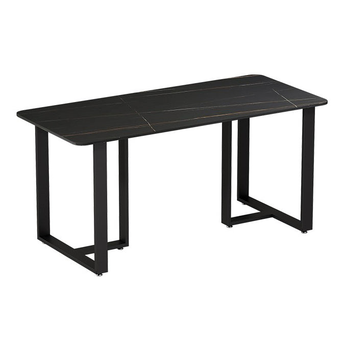 Stone Double Pedestal Table Industrial Style Dining Table for Dinner Kitchen Home Without Chairs Clearhalo ' dining_table' 'Dining Tables & Seating' 'Dining Tables' 'furn' 'furn_dining_table' 'Furniture' 'furniture_dining_table' 'Kitchen & Dining Furniture' 'kitchen&dining_furn' 'kitchen' 'kitchen_dining_table' 3900525
