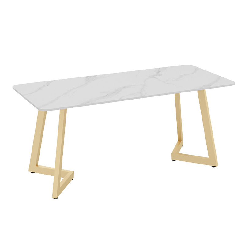 Traditional Luxury Style Dining Table White Sintered Stone Table for Dining Room Without Chairs Clearhalo ' dining_table' 'Dining Tables & Seating' 'Dining Tables' 'furn' 'furn_dining_table' 'Furniture' 'furniture_dining_table' 'Kitchen & Dining Furniture' 'kitchen&dining_furn' 'kitchen' 'kitchen_dining_table' 3901460