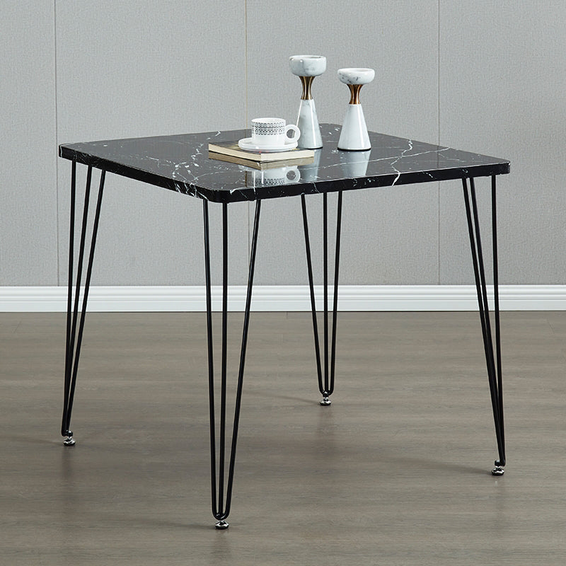 Square Sintered Stone Three-Color Dining Table Industrial 4 Legs Table for Dining Room Black Black Clearhalo ' dining_table' 'Dining Tables & Seating' 'Dining Tables' 'furn' 'furn_dining_table' 'Furniture' 'furniture_dining_table' 'Kitchen & Dining Furniture' 'kitchen&dining_furn' 'kitchen' 'kitchen_dining_table' 3902245