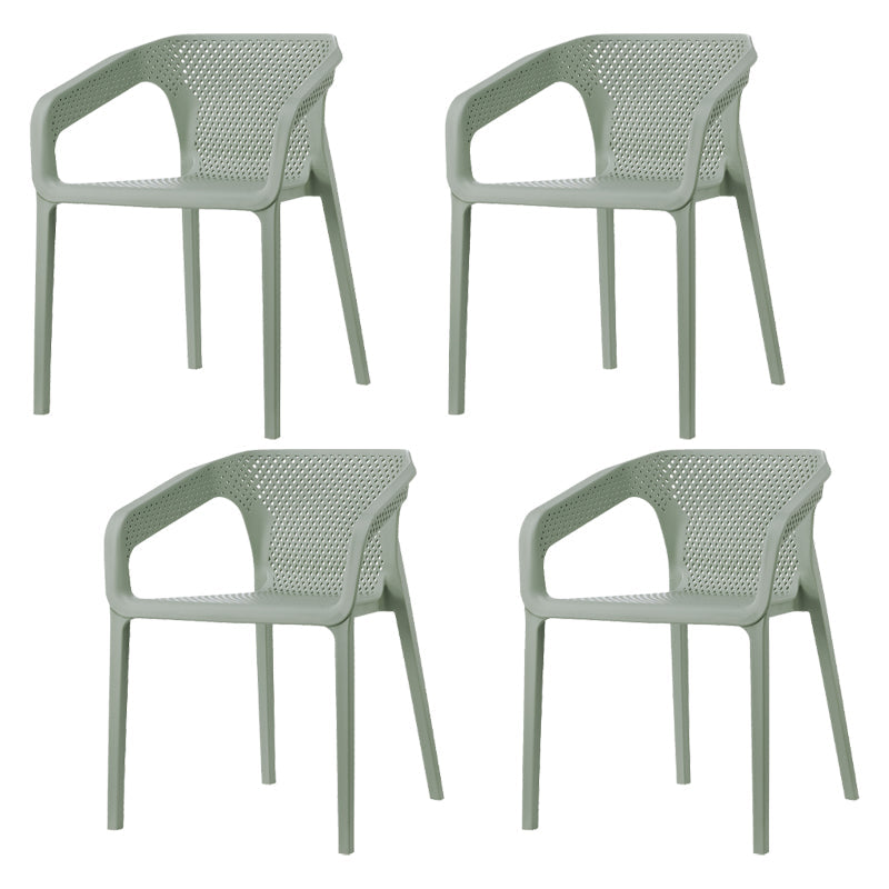 Modern Style Plastic Dining Chair Stackable Dining Side Chairs for Kitchen Green 4 Piece Set Clearhalo ' kitchen&dining_furn' 'Dining Chairs' 'Dining Tables & Seating' 'dining_chair' 'furn' 'furn_dining_chair' 'Furniture' 'furniture_dining_chair' 'Kitchen & Dining Furniture' 'kitchen' 3910367