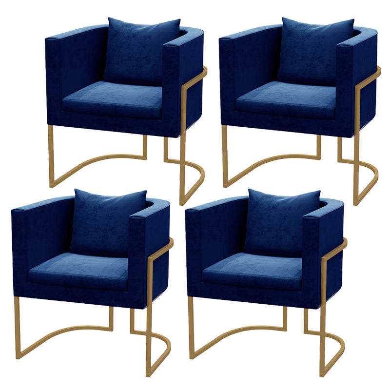 Scandinavian Style Upholstered Armless Dining Chairs Solid Back Side Chairs for Home Use Blue 4 Piece Set Clearhalo ' kitchen&dining_furn' 'Dining Chairs' 'Dining Tables & Seating' 'dining_chair' 'furn' 'furn_dining_chair' 'Furniture' 'furniture_dining_chair' 'Kitchen & Dining Furniture' 'kitchen' 3944777