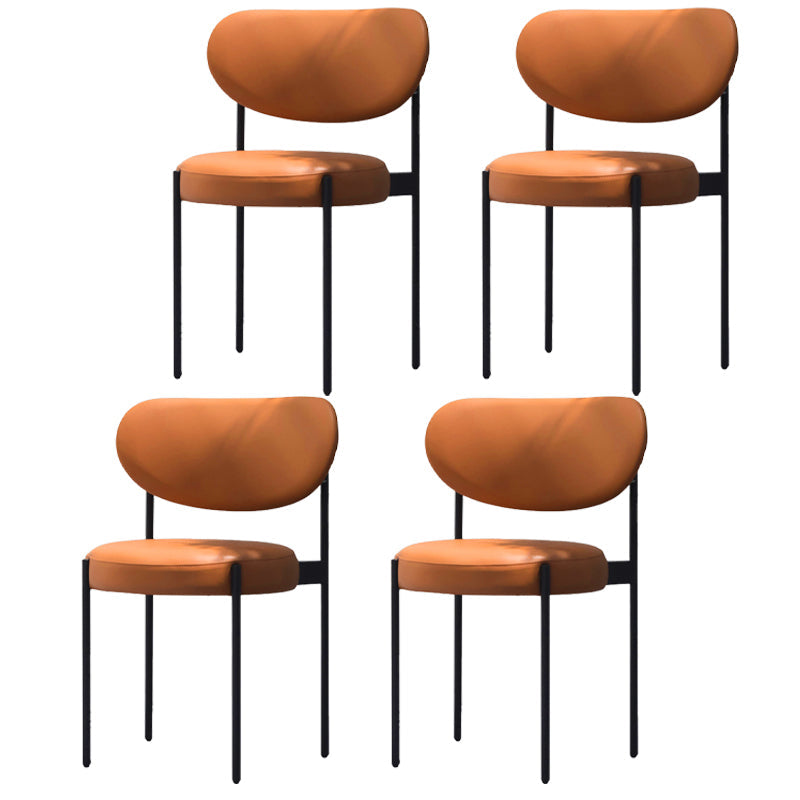 Scandinavian Style Upholstered Side Chairs Open Back Dining Side Chair for Home Brown 4 Piece Set Clearhalo ' kitchen&dining_furn' 'Dining Chairs' 'Dining Tables & Seating' 'dining_chair' 'furn' 'furn_dining_chair' 'Furniture' 'furniture_dining_chair' 'Kitchen & Dining Furniture' 'kitchen' 3944951