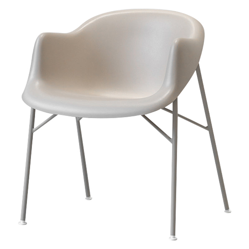 Scandinavian Style Plastic Dining Armchair Solid Back Single Side Chair for Home Use Beige Clearhalo ' kitchen&dining_furn' 'Dining Chairs' 'Dining Tables & Seating' 'dining_chair' 'furn' 'furn_dining_chair' 'Furniture' 'furniture_dining_chair' 'Kitchen & Dining Furniture' 'kitchen' 3945177