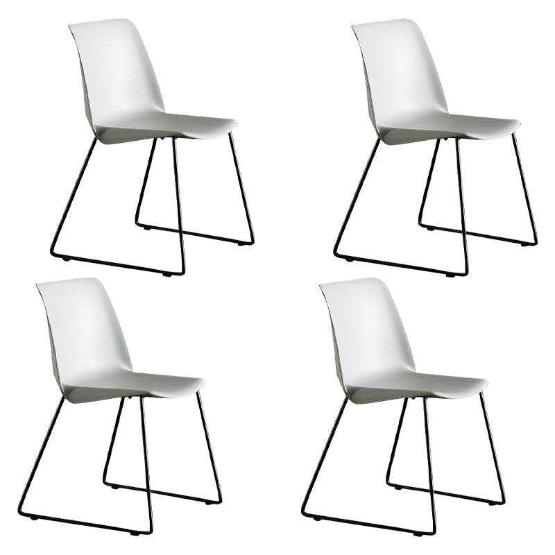 Industrial Style Metal Dining Room Chairs Armless Dining Chair for Restaurant Beige Set of 4 Clearhalo ' kitchen&dining_furn' 'Dining Chairs' 'Dining Tables & Seating' 'dining_chair' 'Furniture' 'furniture_dining_chair' 'Kitchen & Dining Furniture' 'kitchen' 3968169