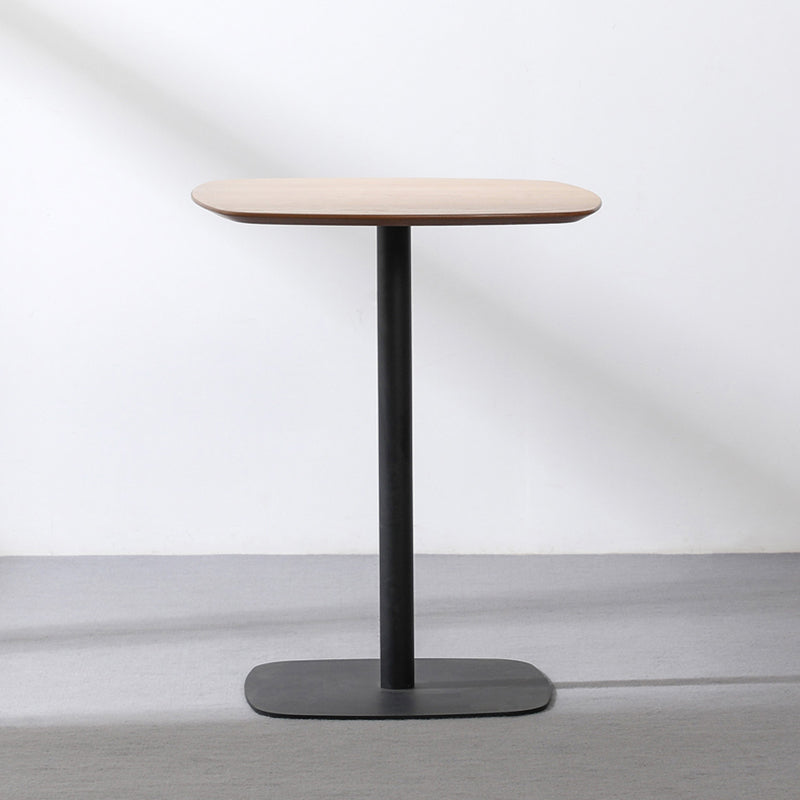 23.6-inch Square Shape Industrial Dining Table Three-Color Fixed Table with Wooden Natural Black Without Chairs Clearhalo ' dining_table' 'Dining Tables & Seating' 'Dining Tables' 'furn' 'furn_dining_table' 'Furniture' 'furniture_dining_table' 'Kitchen & Dining Furniture' 'kitchen&dining_furn' 'kitchen' 'kitchen_dining_table' 3969451