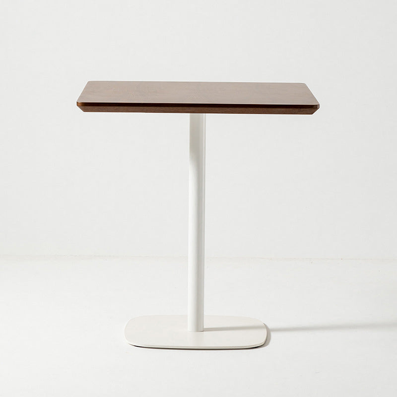 Industrial Square Dining Table Pedestal Dining Table for Home Kitchen Dinner Brown White Clearhalo ' dining_table' 'Dining Tables & Seating' 'Dining Tables' 'furn' 'furn_dining_table' 'Furniture' 'furniture_dining_table' 'Kitchen & Dining Furniture' 'kitchen&dining_furn' 'kitchen' 'kitchen_dining_table' 3970048