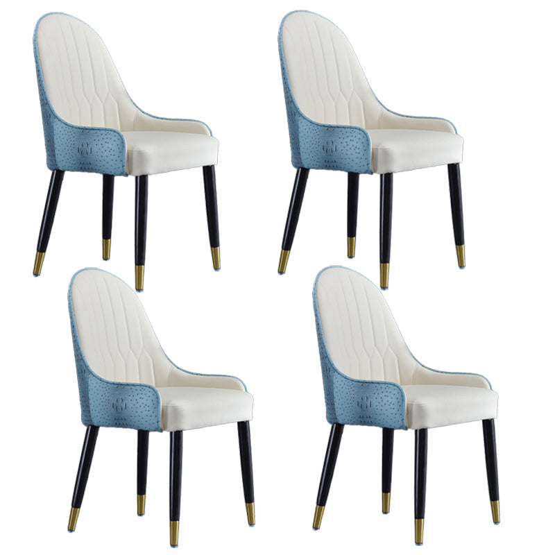 Nordic Glam Style Dining Chairs Wooden Dining Arm Side Chair for Kitchen Light Blue 4 Piece Set Clearhalo ' kitchen&dining_furn' 'Dining Chairs' 'Dining Tables & Seating' 'dining_chair' 'furn' 'furn_dining_chair' 'Furniture' 'furniture_dining_chair' 'Kitchen & Dining Furniture' 'kitchen' 3998843