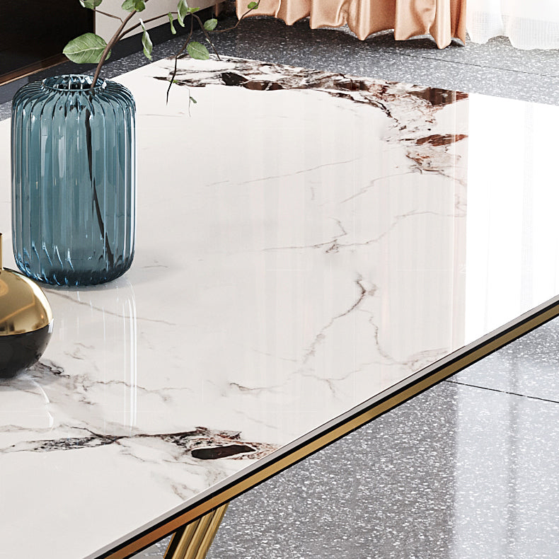 Traditional Luxury Dining Table Stainless Steel Dining Site Table for Indoor Clearhalo ' dining_table' 'Dining Tables & Seating' 'Dining Tables' 'furn' 'furn_dining_table' 'Furniture' 'furniture_dining_table' 'Kitchen & Dining Furniture' 'kitchen&dining_furn' 'kitchen' 'kitchen_dining_table' 4033149