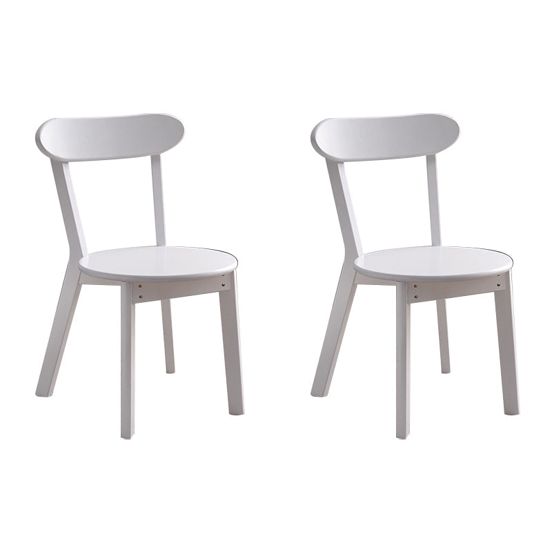 Scandinavian Style Wood Side Dining Chairs Open Back Dining Side Chair (Set of 2) White Clearhalo ' kitchen&dining_furn' 'Dining Chairs' 'Dining Tables & Seating' 'dining_chair' 'furn' 'furn_dining_chair' 'Furniture' 'furniture_dining_chair' 'Kitchen & Dining Furniture' 'kitchen' 4039195