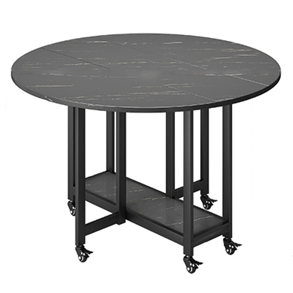 Midcentury Style Round Furniture Solid Wood Dining Table for Dining Room Black Without Chairs Clearhalo ' dining_table' 'Dining Tables & Seating' 'Dining Tables' 'furn' 'furn_dining_table' 'Furniture' 'furniture_dining_table' 'Kitchen & Dining Furniture' 'kitchen&dining_furn' 'kitchen' 'kitchen_dining_table' 4050692