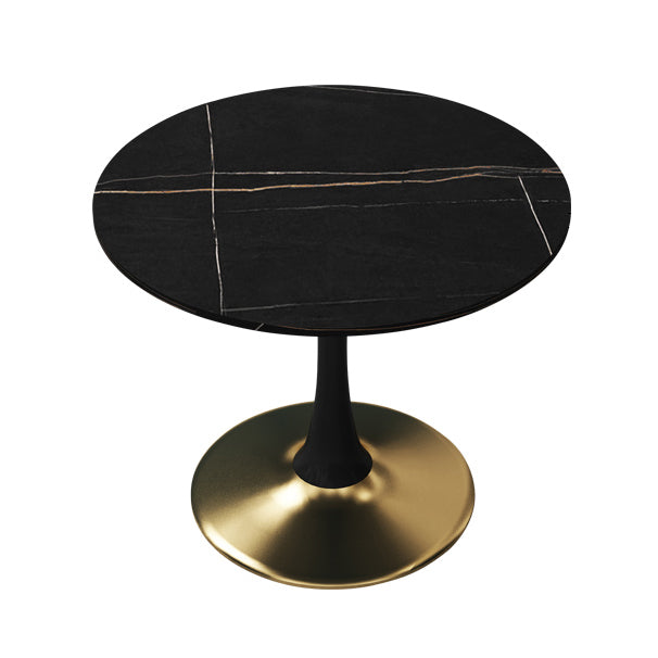 31.5-inch Metal Contemporary Dining Table Round Table for Kitchen Black Without Chairs Clearhalo ' dining_table' 'Dining Tables & Seating' 'Dining Tables' 'furn' 'furn_dining_table' 'Furniture' 'furniture_dining_table' 'Kitchen & Dining Furniture' 'kitchen&dining_furn' 'kitchen' 'kitchen_dining_table' 4051335