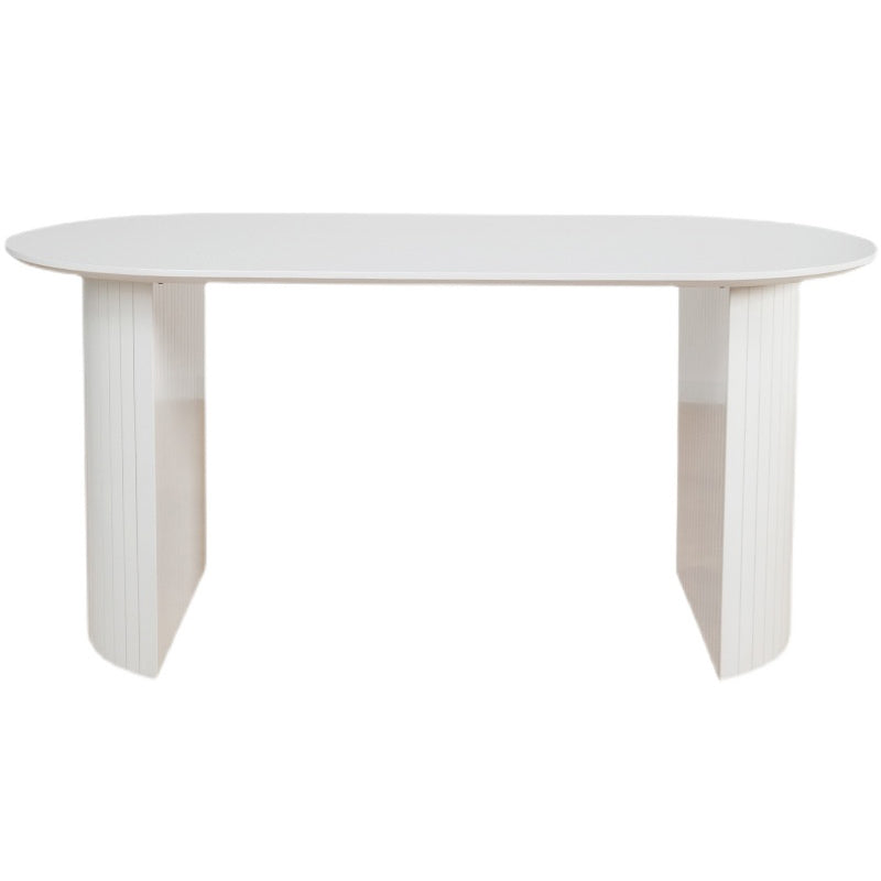 Solid Wood Contemporary Oval Dining Table Double Pedestal Table for Dining Room Stone Without Chairs Clearhalo ' dining_table' 'Dining Tables & Seating' 'Dining Tables' 'furn' 'furn_dining_table' 'Furniture' 'furniture_dining_table' 'Kitchen & Dining Furniture' 'kitchen&dining_furn' 'kitchen' 'kitchen_dining_table' 4051368