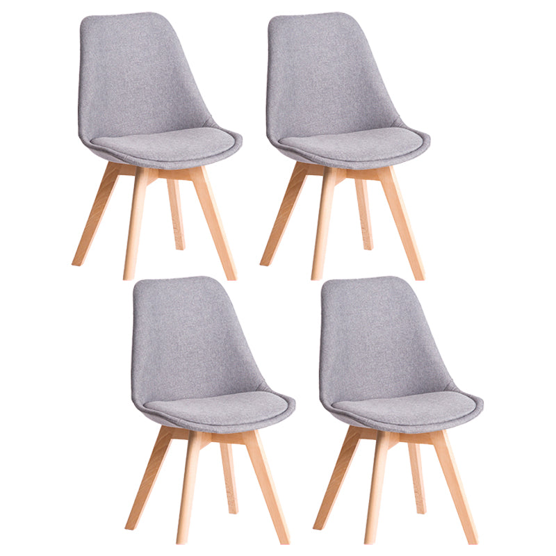 Scandinavian Bedroom Upholstered Side Chair Matte Finish Parsons Dining Chair Smoke Gray Set of 4 Clearhalo ' kitchen&dining_furn' 'Dining Chairs' 'Dining Tables & Seating' 'dining_chair' 'Furniture' 'furniture_dining_chair' 'Kitchen & Dining Furniture' 'kitchen' 4056342