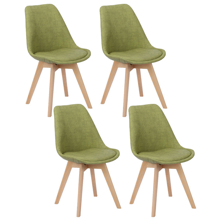 Scandinavian Restaurant Upholstered Side Chair Matte Finish Parsons Dining Chair Turquoise Set of 4 Clearhalo ' kitchen&dining_furn' 'Dining Chairs' 'Dining Tables & Seating' 'dining_chair' 'Furniture' 'furniture_dining_chair' 'Kitchen & Dining Furniture' 'kitchen' 4056418