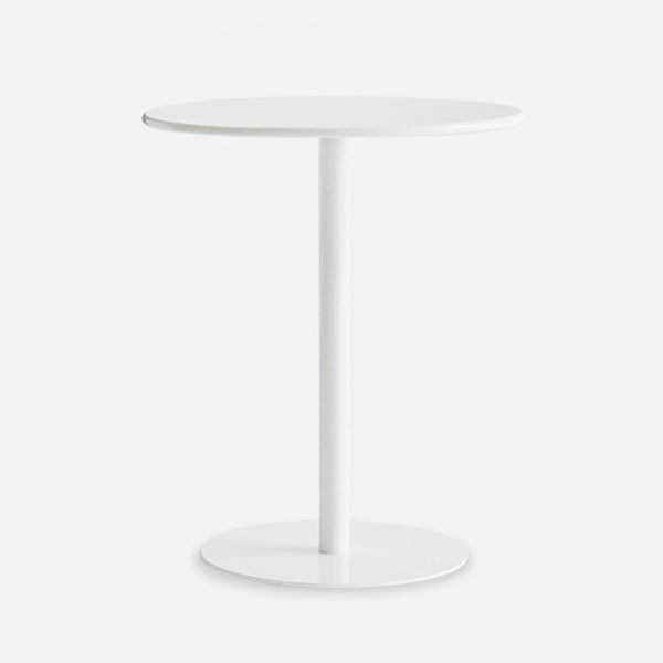 Metal Contemporary Round Dining Table Pedestal Base Dining Table for Kitchen Metal White Clearhalo ' dining_table' 'Dining Tables & Seating' 'Dining Tables' 'furn' 'furn_dining_table' 'Furniture' 'furniture_dining_table' 'Kitchen & Dining Furniture' 'kitchen&dining_furn' 'kitchen' 'kitchen_dining_table' 4086701