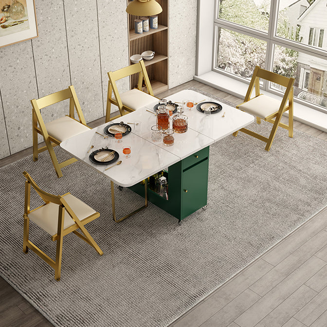 Rectangle Mid-Century Modern Dining Table Gold Metal Base Table for Dining Room Clearhalo ' dining_table' 'Dining Tables & Seating' 'Dining Tables' 'furn' 'furn_dining_table' 'Furniture' 'furniture_dining_table' 'Kitchen & Dining Furniture' 'kitchen&dining_furn' 'kitchen' 'kitchen_dining_table' 4086855