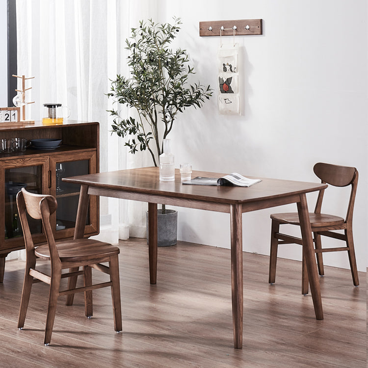 Mid-Century Modern Dining Table Brown Rectangle Solid Wood Dining Table Clearhalo ' dining_table' 'Dining Tables & Seating' 'Dining Tables' 'furn' 'furn_dining_table' 'Furniture' 'furniture_dining_table' 'Kitchen & Dining Furniture' 'kitchen&dining_furn' 'kitchen' 'kitchen_dining_table' 4092549
