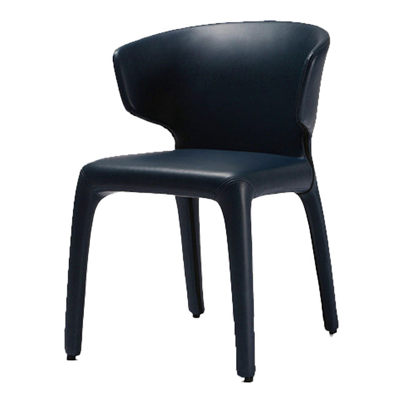 Contemporary Style Metal Dining Chair Dining Armless Side Single Chair for Kitchen Blue Clearhalo ' kitchen&dining_furn' 'Dining Chairs' 'Dining Tables & Seating' 'dining_chair' 'furn' 'furn_dining_chair' 'Furniture' 'furniture_dining_chair' 'Kitchen & Dining Furniture' 'kitchen' 4097141