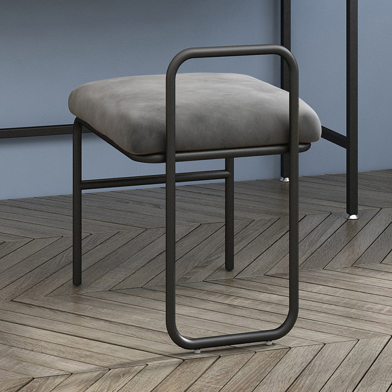 Nordic Style Metal Dining Chair Velvet Armless Single Dining Chair for Home Use Grey Black Clearhalo ' kitchen&dining_furn' 'Dining Chairs' 'Dining Tables & Seating' 'dining_chair' 'furn' 'furn_dining_chair' 'Furniture' 'furniture_dining_chair' 'Kitchen & Dining Furniture' 'kitchen' 4097263