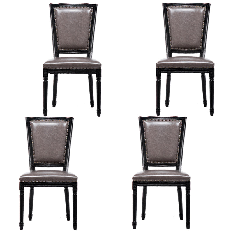 Traditional Wood Dining Armless Chair Open Back Dining Side Chair for Home Use Grey 4 Piece Set Clearhalo ' kitchen&dining_furn' 'Dining Chairs' 'Dining Tables & Seating' 'dining_chair' 'furn' 'furn_dining_chair' 'Furniture' 'furniture_dining_chair' 'Kitchen & Dining Furniture' 'kitchen' 4097701