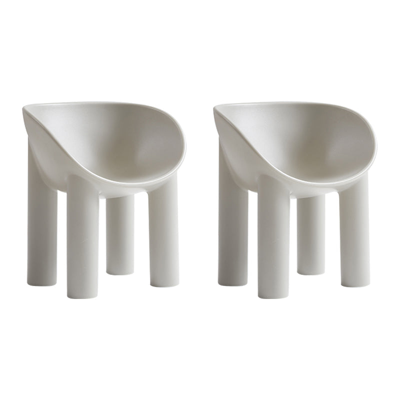 Nordic Style Dining Chairs Kitchen Arm Side Chairs with Plastic Legs (Set of 2) Gray-White Clearhalo ' kitchen&dining_furn' 'Dining Chairs' 'Dining Tables & Seating' 'dining_chair' 'furn' 'furn_dining_chair' 'Furniture' 'furniture_dining_chair' 'Kitchen & Dining Furniture' 'kitchen' 4099316