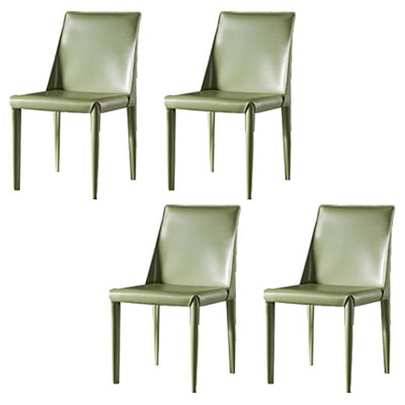 Designer Style Saddle Leather Home Side Chair Parsons Matte Finish Dining Chair Green 4 Piece Set Clearhalo ' kitchen&dining_furn' 'Dining Chairs' 'Dining Tables & Seating' 'dining_chair' 'furn' 'furn_dining_chair' 'Furniture' 'furniture_dining_chair' 'Kitchen & Dining Furniture' 'kitchen' 4103461