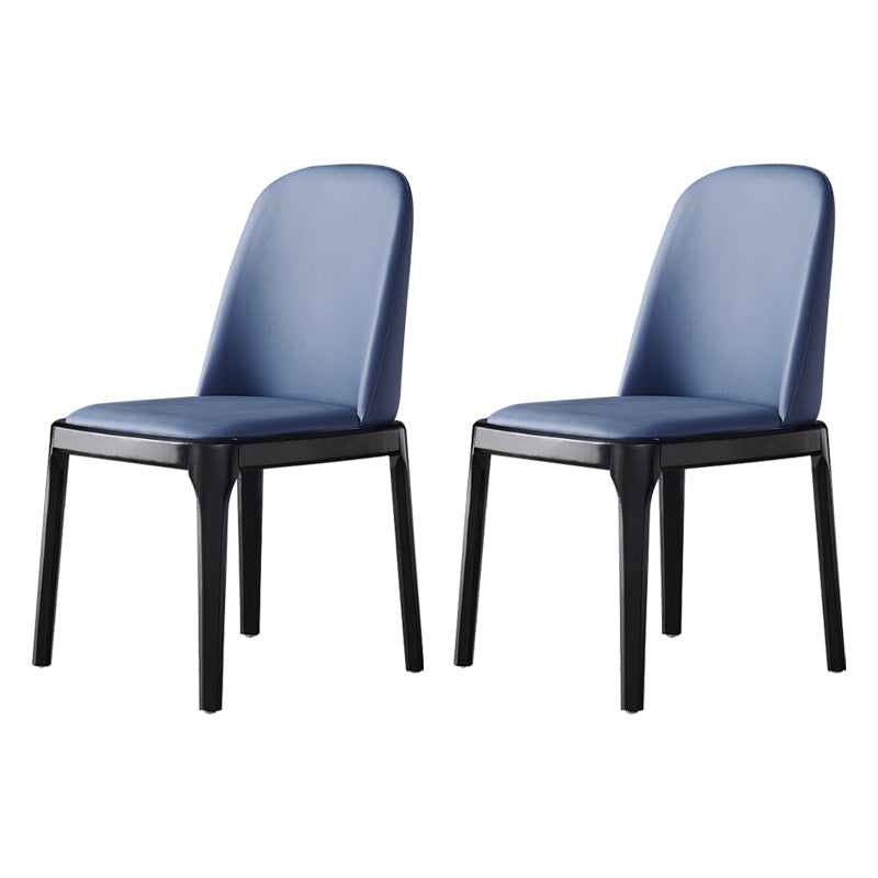 Industrial Home Leather Side Chair Matte Finish Parsons Dining Chair (Set of 2) Blue Clearhalo ' kitchen&dining_furn' 'Dining Chairs' 'Dining Tables & Seating' 'dining_chair' 'furn' 'furn_dining_chair' 'Furniture' 'furniture_dining_chair' 'Kitchen & Dining Furniture' 'kitchen' 4104854