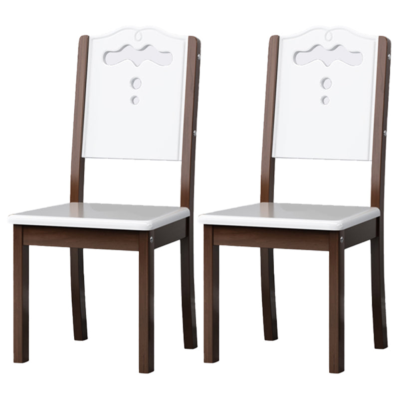 Home Industrial Wood Dining Chair Armless Open Back Dining Side Chair (Set of 2) Walnut Clearhalo ' kitchen&dining_furn' 'Dining Chairs' 'Dining Tables & Seating' 'dining_chair' 'furn' 'furn_dining_chair' 'Furniture' 'furniture_dining_chair' 'Kitchen & Dining Furniture' 'kitchen' 4105248