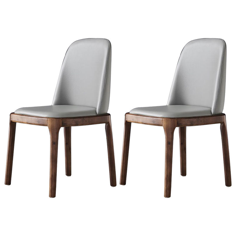 Industrial Ash Parsons Dining Chair Matte Finish Faux Leather Side Chair (Set of 2) Light Gray Clearhalo ' kitchen&dining_furn' 'Dining Chairs' 'Dining Tables & Seating' 'dining_chair' 'furn' 'furn_dining_chair' 'Furniture' 'furniture_dining_chair' 'Kitchen & Dining Furniture' 'kitchen' 4118123