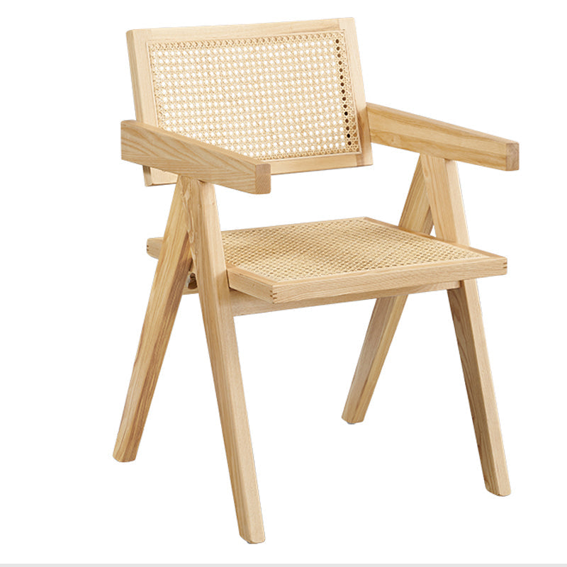 Modern Solid Ash Wood Chair Open Back Arm Single Dining Room Chair Wood Clearhalo ' kitchen&dining_furn' 'Dining Chairs' 'Dining Tables & Seating' 'dining_chair' 'furn' 'furn_dining_chair' 'Furniture' 'furniture_dining_chair' 'Kitchen & Dining Furniture' 'kitchen' 4118877