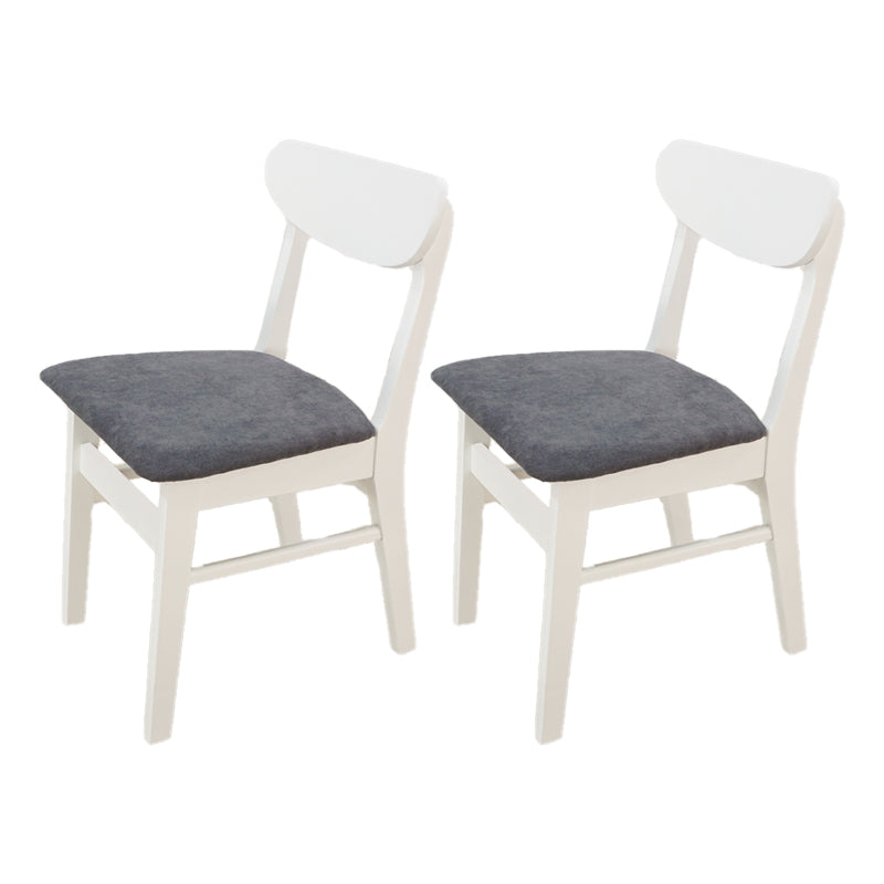 Scandinavian Home Wood Side Chair Natural Open Back Dining Chair (Set of 2) White-Gray Clearhalo ' kitchen&dining_furn' 'Dining Chairs' 'Dining Tables & Seating' 'dining_chair' 'furn' 'furn_dining_chair' 'Furniture' 'furniture_dining_chair' 'Kitchen & Dining Furniture' 'kitchen' 4119200