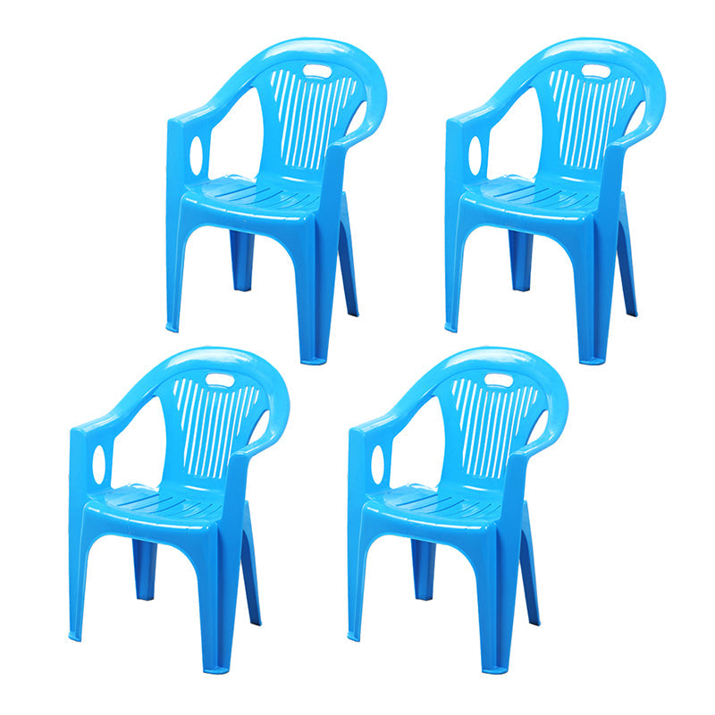 Contemporary Stacking Slat Back Dining Arm Chairs Plastic Dining Side Chair for Home Use Blue 4 Piece Set Clearhalo ' kitchen&dining_furn' 'Dining Chairs' 'Dining Tables & Seating' 'dining_chair' 'furn' 'furn_dining_chair' 'Furniture' 'furniture_dining_chair' 'Kitchen & Dining Furniture' 'kitchen' 4130539