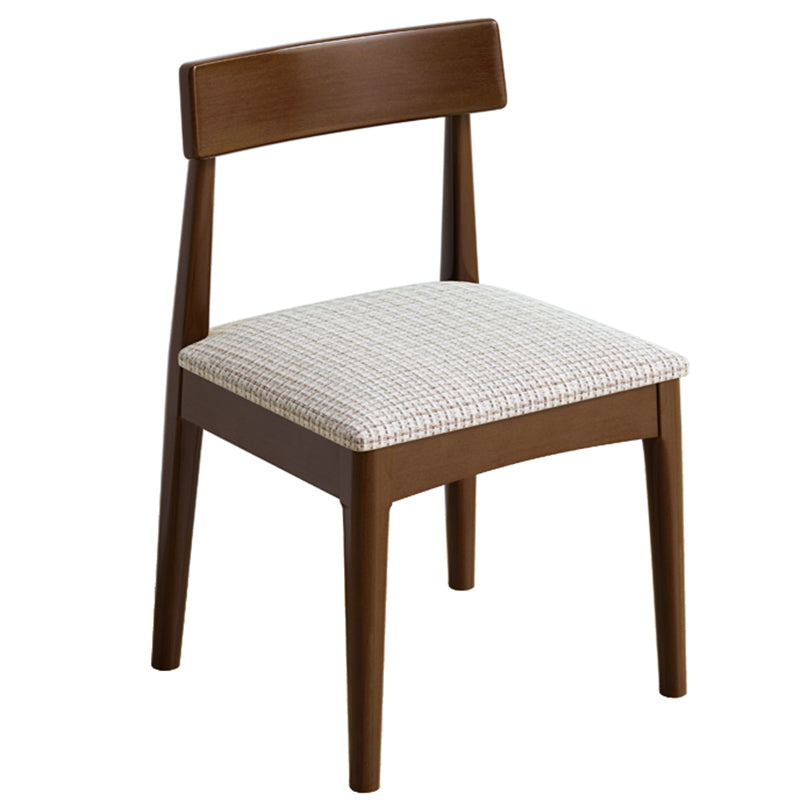 Industrial Wood Dining Chair Home Armless Upholstered Open Back Single Dining Side Chair White Walnut Clearhalo ' kitchen&dining_furn' 'Dining Chairs' 'Dining Tables & Seating' 'dining_chair' 'furn' 'furn_dining_chair' 'Furniture' 'furniture_dining_chair' 'Kitchen & Dining Furniture' 'kitchen' 4139913