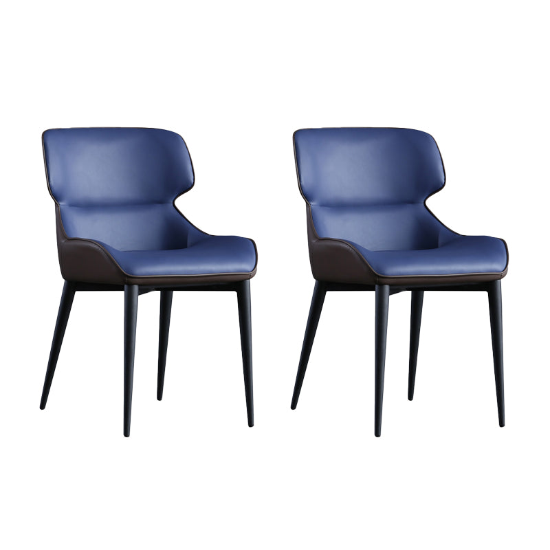 Industrial Style Metal Chair Dining Room Wingback Arm Chairs (Set of 2) Royal Blue Clearhalo ' kitchen&dining_furn' 'Dining Chairs' 'Dining Tables & Seating' 'dining_chair' 'furn' 'furn_dining_chair' 'Furniture' 'furniture_dining_chair' 'Kitchen & Dining Furniture' 'kitchen' 4140856