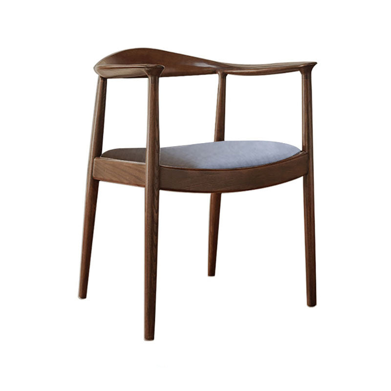 Traditional Solid Wood Dining Chair Open Back Single Dining Side Chair Gray Coffee Clearhalo ' kitchen&dining_furn' 'Dining Chairs' 'Dining Tables & Seating' 'dining_chair' 'furn' 'furn_dining_chair' 'Furniture' 'furniture_dining_chair' 'Kitchen & Dining Furniture' 'kitchen' 4155172