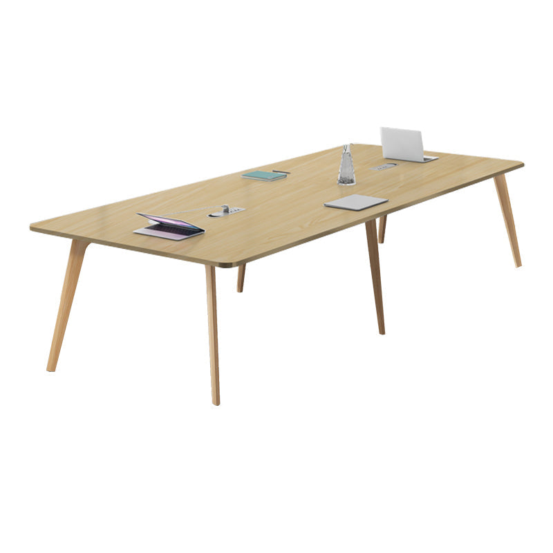 Solid Wood Contemporary Rectangle Table Wood Top Table with 4 Legs Without Chairs Clearhalo ' dining_table' 'Dining Tables & Seating' 'Dining Tables' 'furn' 'furn_dining_table' 'Furniture' 'furniture_dining_table' 'Kitchen & Dining Furniture' 'kitchen&dining_furn' 'kitchen' 'kitchen_dining_table' 4155883