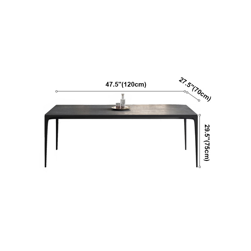 Modern Gray Dining Table Rectangle Sintered Stone Dining Table with 4 Legs Clearhalo ' dining_table' 'Dining Tables & Seating' 'Dining Tables' 'Furniture' 'furniture_dining_table' 'Kitchen & Dining Furniture' 'kitchen&dining_furn' 'kitchen' 'kitchen_dining_table' 4159404