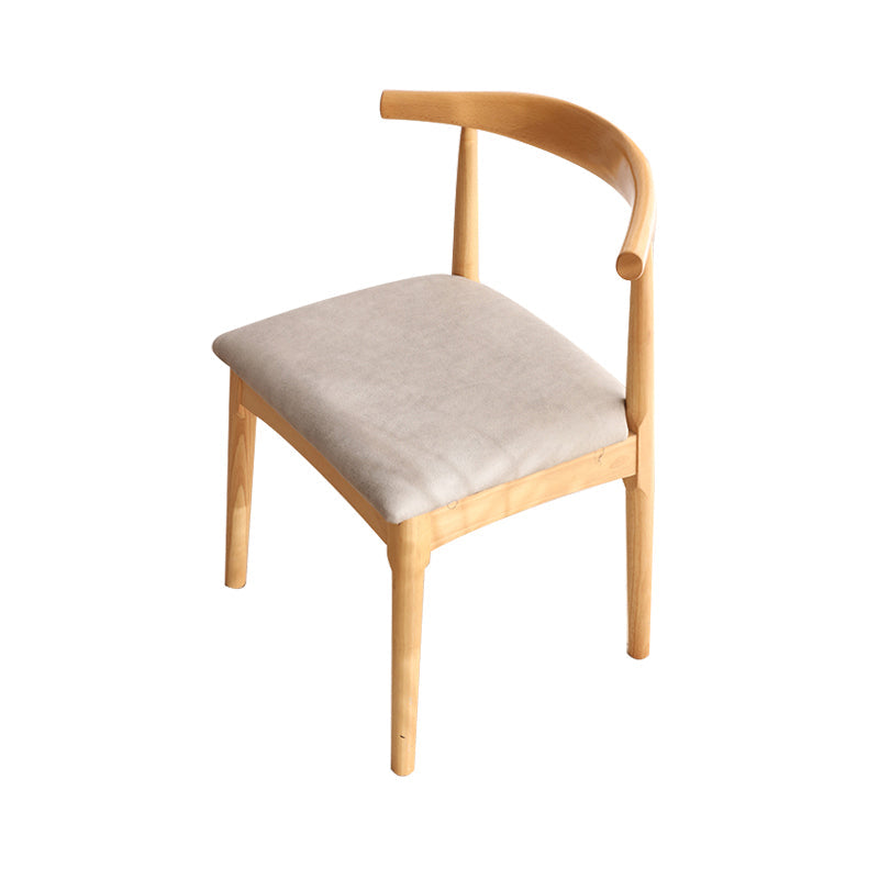 Scandinavian Style Dining Room Dining Chair Armless Cow Horn Open Back Dining Side Chair Light Gray 1 Piece Clearhalo ' kitchen&dining_furn' 'Dining Chairs' 'Dining Tables & Seating' 'dining_chair' 'furn' 'furn_dining_chair' 'Furniture' 'furniture_dining_chair' 'Kitchen & Dining Furniture' 'kitchen' 4159575